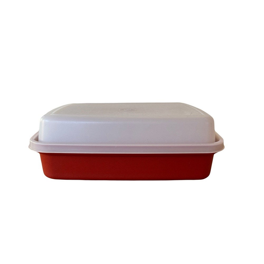 Vintage Tupperware‎ Season Serve Jr Marinade Container Red 1980 USA  1518,1519